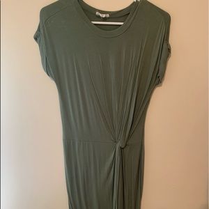 Tight fitting green dress